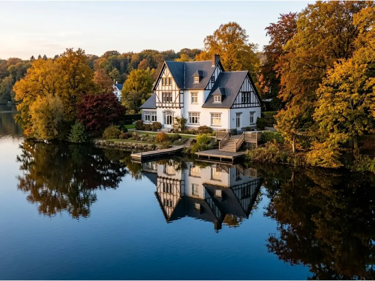 Villas blanches Lac de Genval Rixensart — Brabant Wallon