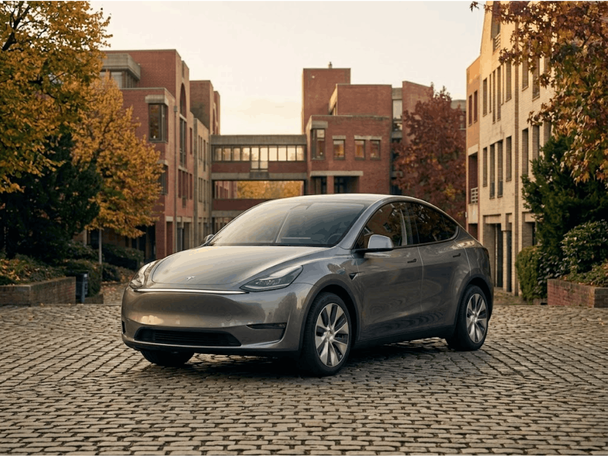 Tesla Model Y Louvain-la-Neuve route aéroport Zaventem