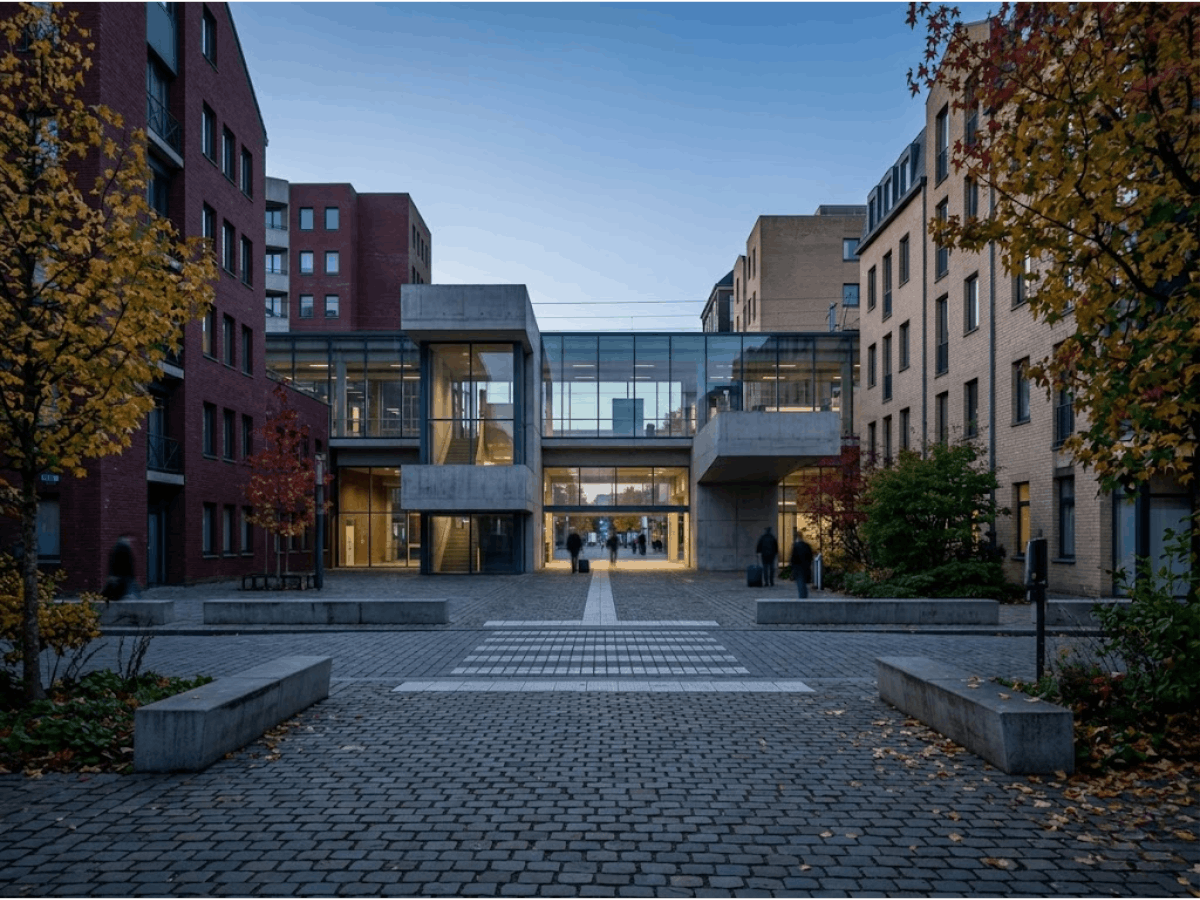Halles Universitaires Louvain-la-Neuve — centre piétonnier UCLouvain